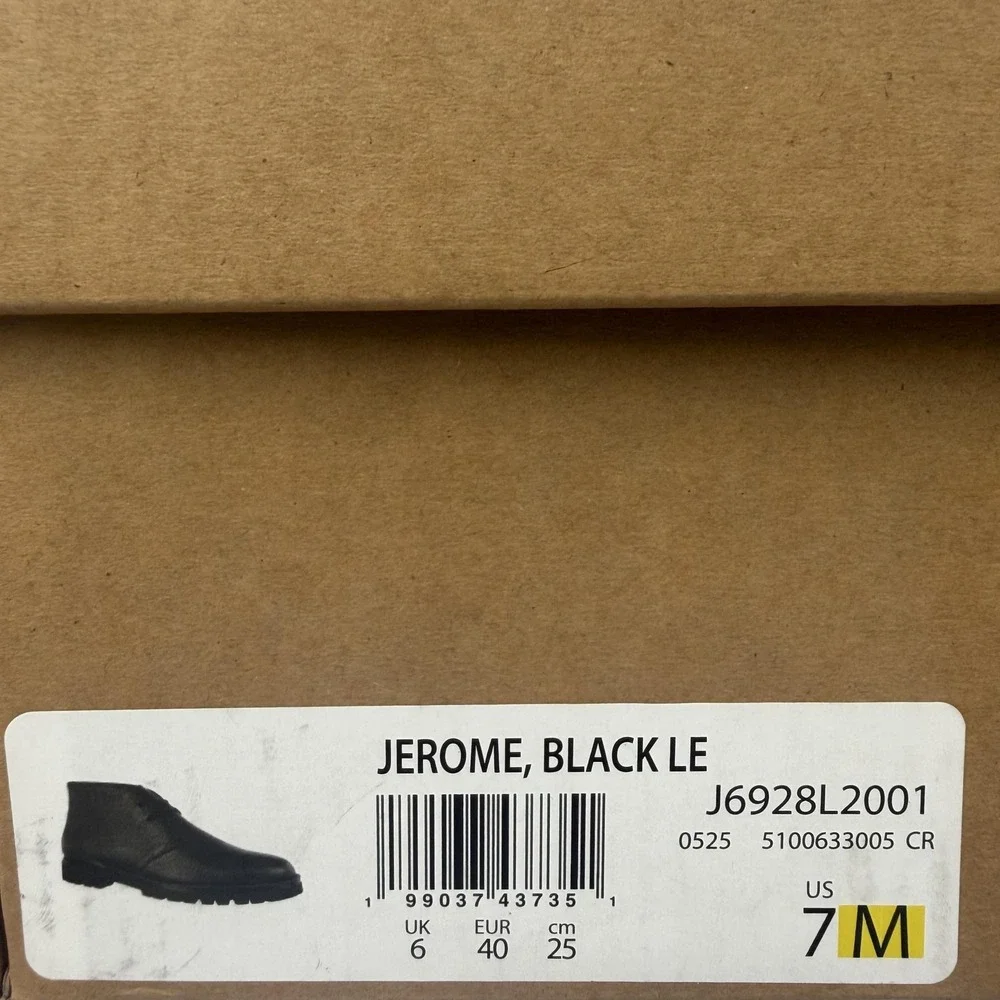 Vince Jerome Boots Mens Size 7 Black Leather Lug Sole Chukka J6928L2001